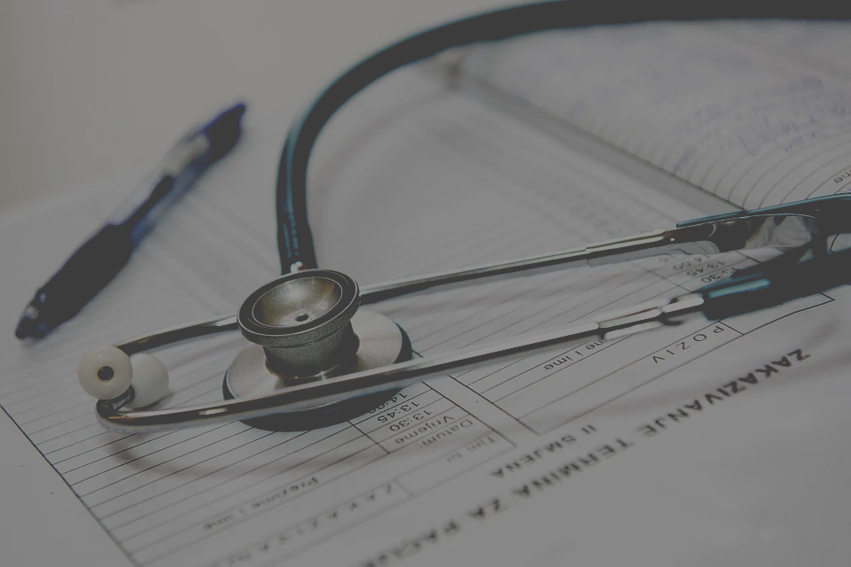 Stethoscope and pen